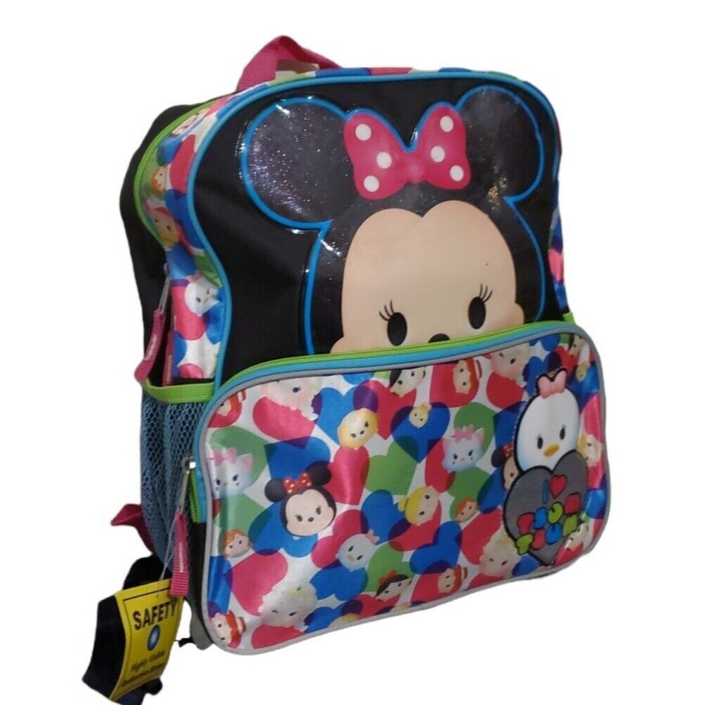 Disney Tsum Tsum 14" School Backpack Minnie & Friends I❤️Tsum Tsum Book Bag New